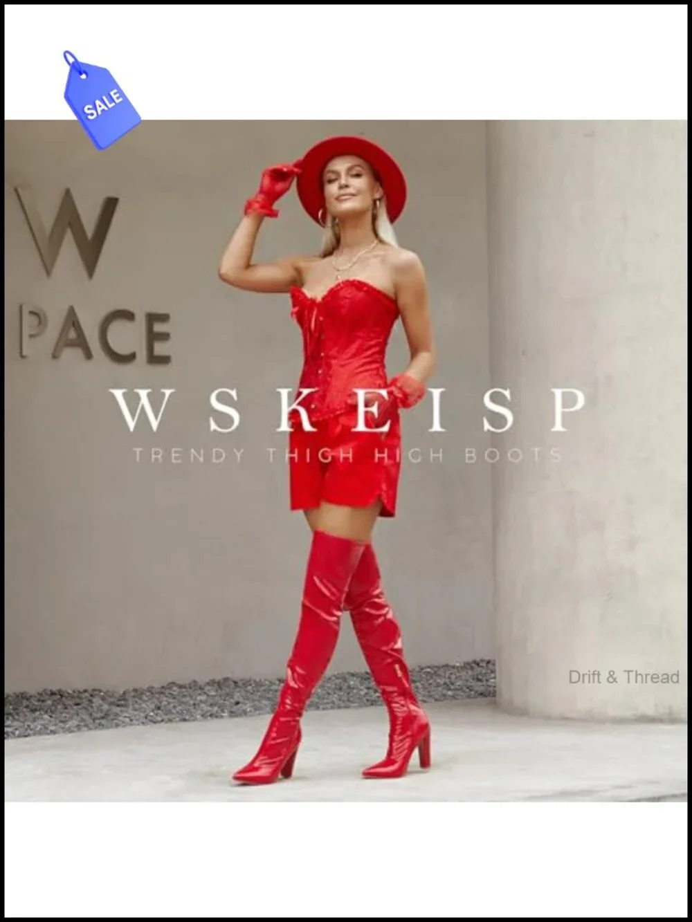Women's Thigh High Patent Leather PU Gogo Boots with Block Heel